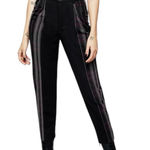 Disturbia Gambit Spliced Check Tapered Trousers size 8 NWT Black Purple Stripe Photo 0