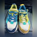 Hoka Rare  Multicolor suede Sneakers - Blue, Green, Yellow 8.5Womens Photo 1