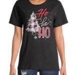 Holiday Time  HoHoHo black Christmas short sleeve shirt Photo 0