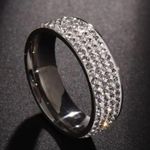 Titanium Stainless Steel Silver 8mm Ring Size 7 Photo 0