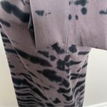 Pact Top Long Sleeve Abstract Acid Wash Bleach Dyed Organic Cotton Black Purple Photo 5