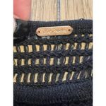 Free People Beach Black Crochet Open Knit Tunic Top Size Measured Boho Cottage Photo 2