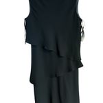 Jones New York Women's 12 Black Sleeveless Layered Knee Length Dress Photo 9