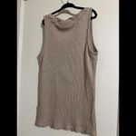 Apostrophe Oatmeal Colored Ribbed Tank Top Size Small Tan Photo 1