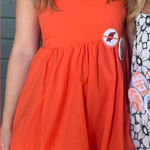 Orange Bubble Game Day Dress Medium Photo 0