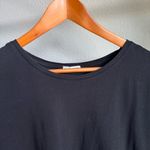 ZARA  Black Short Sleeve T-Shirt Size M Low High Hem Photo 1
