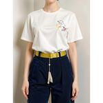 Tory Burch  T Webbing Belt, Mustard, XS/SM Photo 3