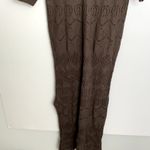 Free People Islamorada Fauxchet Sweater Maxi Crochet Dress Brown Womens Large Photo 5