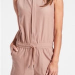 Athleta ‎ Farallon Romper Sleeveless Mocha Latte Size M Photo 0