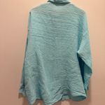 Vitamin A  Women's Long Sleeve Gauze Cover Up Shirt - Aqua L Photo 5