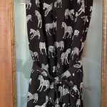 Anthropologie  Porridge Zebra Cotton Black Hi-Low Sleeveless Dress w Belt NWOT Photo 5