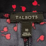 Talbots Blue or Black Cherry Heart Skirt Womens Size 10 Novelty Print Preppy Photo 1