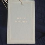 Hill House The Skylar Pant Navy Blue White Linen Wide Leg Adjustable M New Photo 7