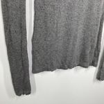 Hinge Grey Ribbed High Neck Ruffle Trim Long Sleeve Top Women's Size Small S Photo 2
