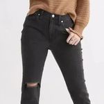 Madewell  The Girljean Adolpha Wash Black Ripped Knee Edition High Rise Size 26 Photo 0