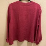 Flax Linen Button Front Swiss Dot Lagenlook Shacket Size Small In Raspberry Photo 7