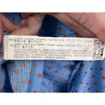 ZARA  Blue And Orange Polkadot Stretchy Half Sleeve Lightweight Blouse Photo 4