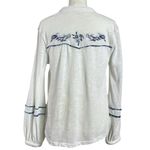 Urban Outfitters Free People Western Bohemian Sundance Kid Embroidered Pearl Snap Henley Top M L Photo 8