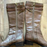 Franco Sarto  Coraline Riding Boots Tan Brown Leather Knee High Zip Women’s Sz 9 Photo 5