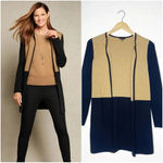 Talbots Women's Merino Wool Blend Colorblock Sweater Jacket Size XS Photo 1