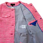 J.Crew NWT Peplum Lady Jacket in Neon Fuchsia Pink Tweed Blazer 0 Photo 5