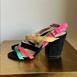 Botkier Burlier Seta Suede Multicolor Colorful Strappy Heels Photo 3
