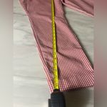 A New Day  Cropped Pants Women's 10 Orange Mid Rise Orange Gingham Side Zipper Photo 6