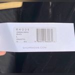 Rhode Leanna Twist Front Velvet Dress Size Large Black New Black Photo 5