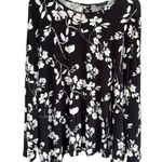 Universal Standard EUC  Joan Relaxed Long Sleeve Top Black White Floral Size 3X Photo 3
