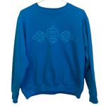 BOLO Spirit Aztec VINTAGE Embroidered Large Blue Crewneck Photo 0