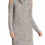 RDI  knit cold shoulder turtleneck chunky sweater dress Size Large Photo 0