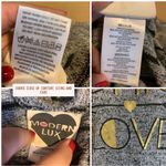 Modern Lux GRAY, BLACK & GOLD EMBELLISHED KNIT LONG SLEEVE TEE W/STRIPES (M) Photo 8