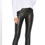 Free People  Vegan Faux Leather Look Skinny Pull On Legging in Black Size 27 NWT Photo 2