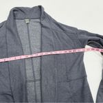 Eddie Bauer Blue Camp Fleece Wrap Open Front Cardigan Photo 6