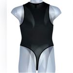 Forever 21  Black Smooth Thong Bodysuit Size Small – High Neck, One-Piece Photo 5