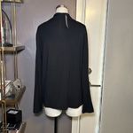 J.Crew NWT  365 Tie Neck Stretch Knit Blouse in Black Photo 1