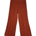 Free People  Beach Hailee Sweater Set Waffle Knit Pants Top Rust Terra Cotta SP Photo 5