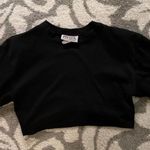 Vintage Prezzia Loose Fitting Crop Top Size medium Black Photo 2
