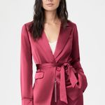 Paige NWT Havenn Tie Waist Satin Blazer Photo 0