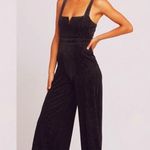l*space Vera Velvet Black and Silver Jumpsuit - Medium Photo 2