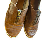 Frye  Brown Leather Dylan Zip Moto‎ Slip On Shoes Size 9 Photo 1