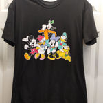 Disney  Women's Size Large Mickey Mouse & Friends Black Character Graphic T-Shirt Photo 0