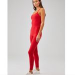 Beyond Yoga Uplevel Space Dye Midi Jumpsuit in Ruby Red Heather Size Medium Photo 7