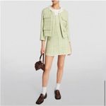 House of Harlow 1960 Light Green & Metallic Tweed Mini Dress Size L Photo 2