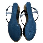 Giorgio Armani  Snakeskin Patent Platform Slingback Wedge Sandals Size 39.5 9 Photo 5