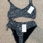 Dippin' Daisy's Gray Leopard Print Bikini Set Photo 1