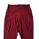 Lululemon Maroon Stretch Yoga Athletic Leggings Women Size 8 | 58 Photo 1