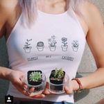 Brandy Melville Cut Off Tee Plants and Friends Photo 0