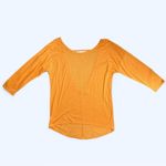 Ideology  3/4 Sleeve Back Cut Out Chevron Burnout Top in Orange Size Small Photo 7