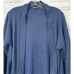 Wantable Women's Waffle Knit Long Sleeve Open Front Cardigan Navy Size Medium Photo 1